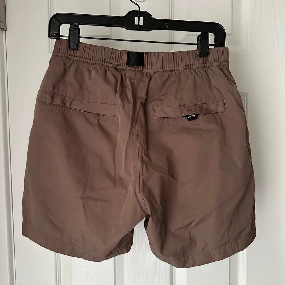 Only NY Brown Shorts Elastic Waistband Integral Belt - Picture 2 of 7